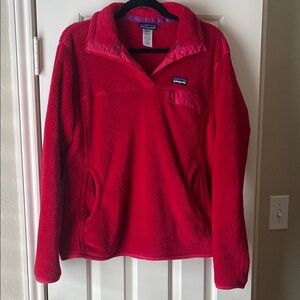 Patagonia Red Cowl Neck Sweater